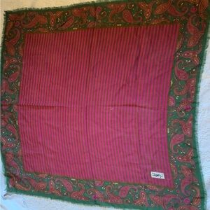 Vintage Yves Saint Laurent cotton scarf 34” X 34”